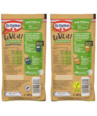 Dr.Oetker Love It! Vegan Dessert Tasting Set - 12-Pack Vegetable Pudding Chocolate & Caramel | Quick Cup Pudding Mix - Buy Online on GoSupps.com