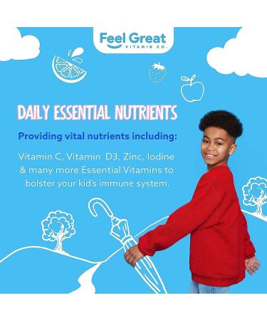 Kids Multivitamin Gummies | Citrus & Strawberry Flavored | Bone, Muscle & Immune Support | 90 Gummies - Buy Online on GoSupps.com