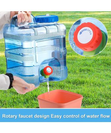 2 Pcs Portable Water Storage Containers with Spigot - 2.6 Gallon Large Tanks for Camping, Home, Emergency | Thick Water Dispenser Carrier for Vehicle | Outdoor Hiking Essential - Buy Online on GoSupps.com