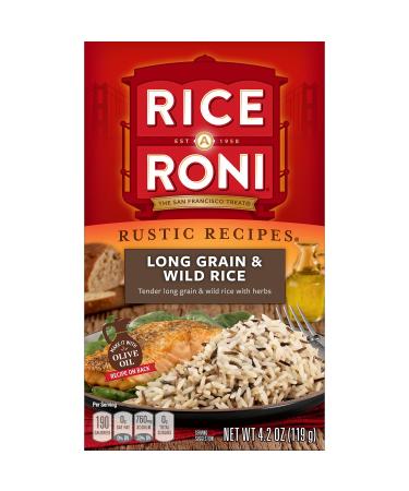 Rice a Roni Rustic Recipies Long Grain and Wild Rice Mix 4.2oz (Pack of 12 Boxes)