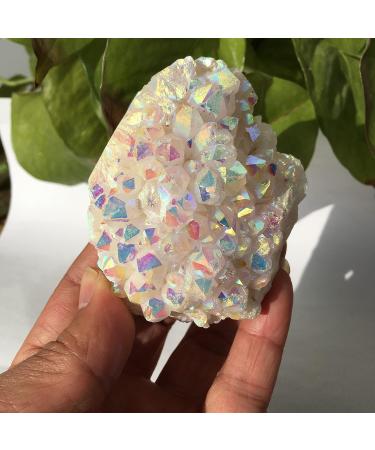 Reiki Crystal White electroplated Quartz Crystal Cluster Specimen Stone Reiki Decoration Can be Used for Crystal Cluster (Size : 130-150g) - Buy Online on GoSupps.com