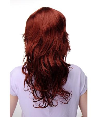 Buy WIG ME UP - Ladies Wavy Curly Bangs Wig in Copper Red | 55cm | High-Quality Fashion Wig for International Shipping - Buy Online on GoSupps.com