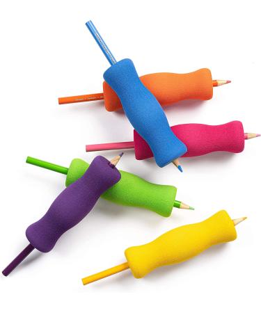 Special Supplies Long Foam Pencil Grips - Colorful Cushioned Holders for Handwriting, Drawing, Coloring - Ergonomic for Kids and Adults - Right or Left-Handed - Reusable (6 Pack) - Buy Online on GoSupps.com