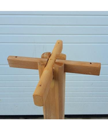 Natural Wood Carpenter Stable Universal Birdhouse Stand with Ground Anchor Plug-In System | Perfect for Any Outdoor Space - Buy Online on GoSupps.com