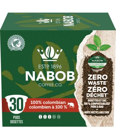 Nabob 100% Colombian Coffee 100% Compostable Pods 292g Box 100 % Colombian 30 count (Pack of 1)