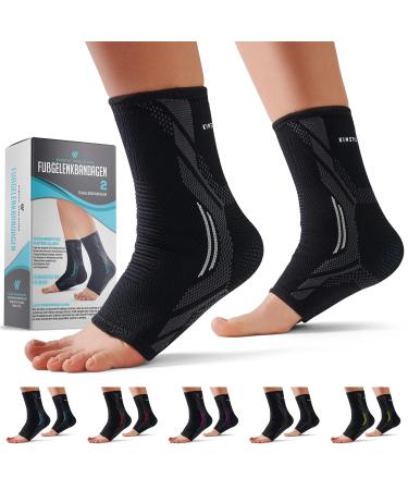 Kinetic Evolution 2 piece of foot bandage for women and men ankle bandage supports the ankle sport ankle bandage for right and left XL gray