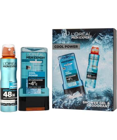 L'Oreal Paris Paris Men Expert Gift for Him Cool Power Duo Gift Set for Him: Shower Gel & Deodorant - Buy Online on GoSupps.com