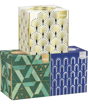 Kleenex Cube Soft Facial Tissues 3-Ply - Assorted Designs and Colors - 56 Count x 12 Packs - Buy Online on GoSupps.com