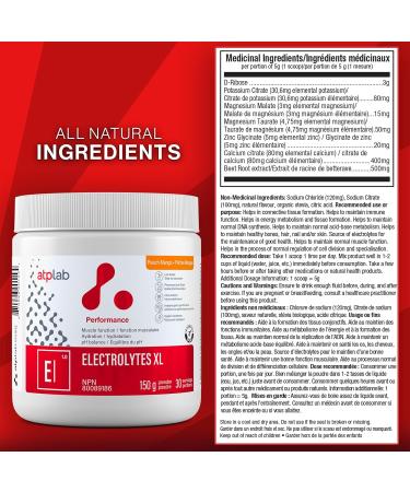 ATP LAB Electrolytes XL 150g - Enhance Muscle Function Hydration & pH Balance | International Shipping Available - Buy Online on GoSupps.com