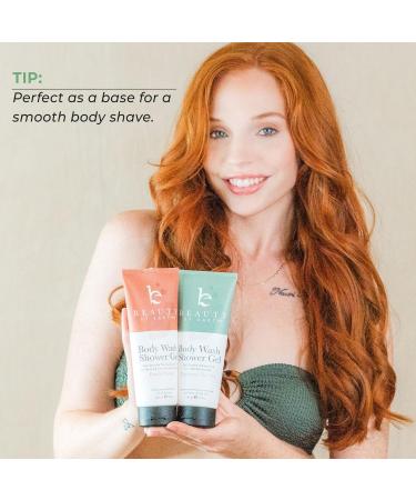 Vanilla Coconut Natural Shower Gel - Organic Moisturizing Body Wash for Sensitive Skin - USA Made Non-Toxic 8 Fl Oz - Buy Online on GoSupps.com