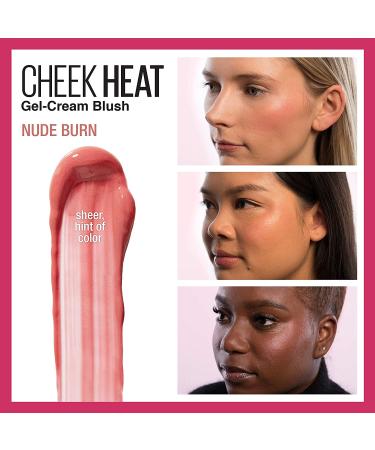 Maybelline Cheek Heat Gel-Cream Blush - Nude Burn (0.27 fl oz) | Radiant Color for Flawless Skin - Buy Online on GoSupps.com