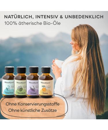 Woodfjord Sauna Infusion Set Bio Classic - 4 Organic Fragrances & Oils (100ml) for Authentic Sauna Experience | Premium Air Test Set - Buy Online on GoSupps.com