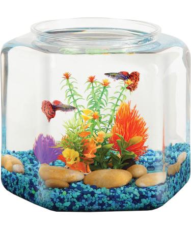 Koller Products 2-Gallon Hex Fish Bowl | Durable Impact Resistant Plastic - Buy Online on GoSupps.com
