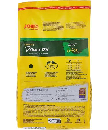 Josicat Crunchy Poultry - Premium Dry Cat Food (7 x 650g) | 4.55 kg Cardboard Pack | International Shipping - Buy Online on GoSupps.com