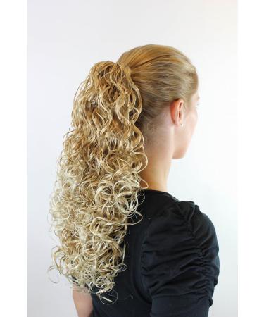Voluminous Blonde Mix Hairpiece Braid - 40cm Curls with Butterfly Clip | SKU 6046-16T88 | Shop Internationally - Buy Online on GoSupps.com