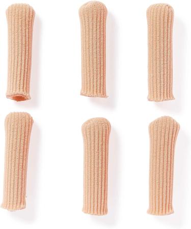 Medline Gel Ribbed Digital Toe Caps - Stretchable Fabric Cushioning Support for Ingrown Toenails & Corns Reusable Small/Medium Pack of 6 - International Shipping Available - Buy Online on GoSupps.com