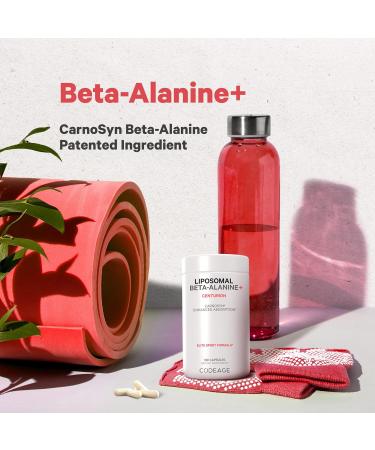 Codeage Liposomal Beta-Alanine Supplement - CarnoSyn - 180 Capsules for Pre & Post Workout - Non-GMO 2-Month Supply - Optimal Liposomal Delivery - Buy Online on GoSupps.com