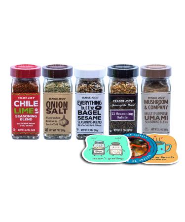 Best of Trader Joe's - 21 Salute Onion Salt Umami Chili Lime Everything But The Bagel + Meme Stickers