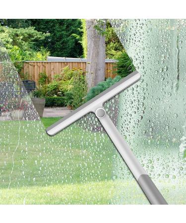 Silicone Handle Shower Squeegee 12 Inch - 2 Pack (Gray+Green) for Glass Doors, Bathroom, Mirrors, Windows, Cars, and Tile Walls - Buy Online on GoSupps.com