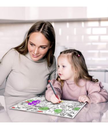 Splat Planet Unicorn Toddler Placemat with 10 Washable Magic Pens - Non-Toxic Color & Wash Out Mat - Buy Online on GoSupps.com