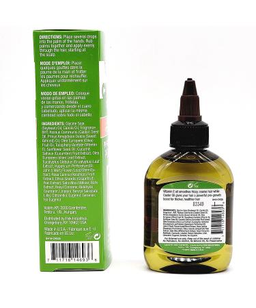 Difeel Premium Castor + Vitamin E Hair Oil - 2.5 oz | Pro-Growth & Anti-Frizz Formula - Buy Online on GoSupps.com