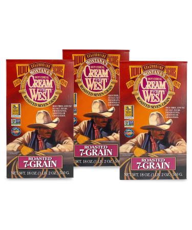 Cream of the West, 100% Natural Hot Cereal, Roasted 7-Grain - 18 oz. Box, Pack of 3 Roasted 7-Grain 1.12 Pound (Pack of 3)