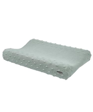 Meyco 2763053a 2-Wedge Changing Mat Cover Knitted 100% Cotton 45 x 70 cm Knots Stone Green Stone Green Knots