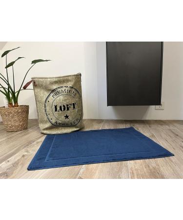 Custom Bath Templates 50x70 cm Soft Strong Suction Swimmats & Hotel Quality Dark Blue Bathrobes Washable & Underfloor Heating Compatible - Buy Online on GoSupps.com
