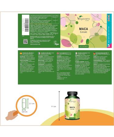 MACA from Peru Vegavero | 180 Capsules (6 Months) | Unique: With 0.2% Macamides & Macaenes | No Additives | Energy + Powerful Antioxidant + Libido | Vegan - Buy Online on GoSupps.com