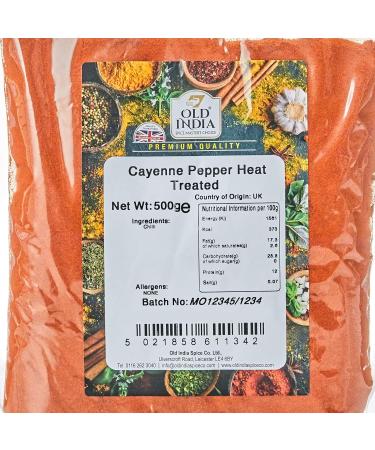 Old India Cayenne Pepper Heat Treated - 500g - Buy Online on GoSupps.com
