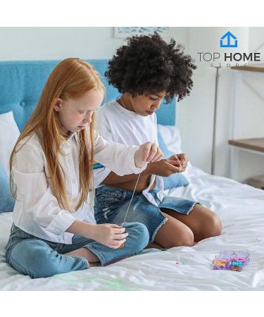 Elastic Thread 2mm 200 Yards - Stretchy Polyester Latex String Roll for Sewing, Jewelry, Bracelet Making - White Beading Cord by Top Home Store - Buy Online on GoSupps.com