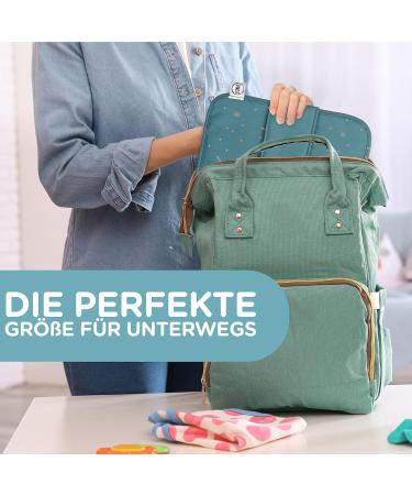 Buy Jubi Baby Diaper Bag with Changing Mat - Stylish Small Diaper Bag (Green-Blue) for On-the-Go Convenience | International Shipping Available - Buy Online on GoSupps.com
