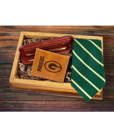 NFL Green Bay Packers Mens Trifold Wallet | Laser-Engraved Logo | Vegan Leather | ID Window & Card Holder | Ideal Gift - Buy Online on GoSupps.com
