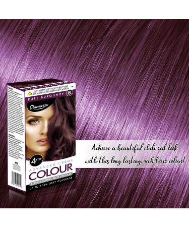 2pk Pure Burgundy Hair Dye | Easy to Use Fade Resistant Hair Colour | Includes 2 Colour Cream Gel 2 Developer Milk 2 Plastic Gloves and Detailed Instruction Manuals | Beautiful Hair At Home - Buy Online on GoSupps.com