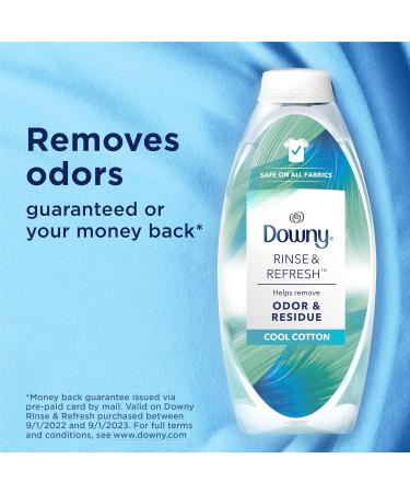 Downy RINSE & REFRESH Laundry Odor Remover and Fabric Softener Cool Cotton 754 ml Safe on ALL Fabrics Gentle on Skin HE Compatible Cool Cotton 754 ml (Pack of 1) - Buy Online on GoSupps.com