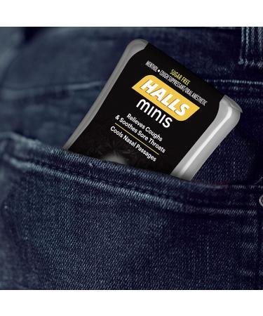 HALLS Minis Honey Lemon Sugar-Free Cough Drops - 24 Count (Pack of 8) - Buy Online on GoSupps.com