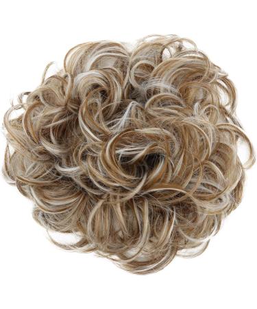 CAISHA XXL Hairpiece Scrunchy Updo Bridal Hairstyle - Light Brown Gray Mix Updo Bun | HW40 - Buy Online on GoSupps.com