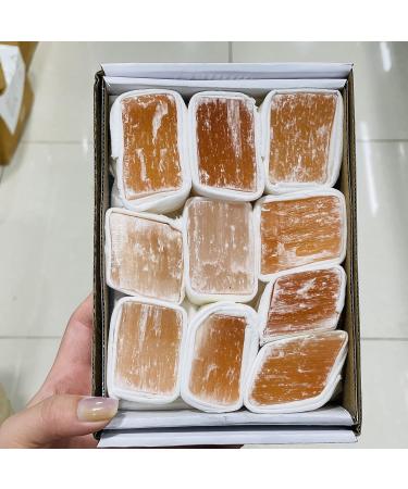 Natural Crystal Rough Natural Orange Selenite Rough Gypsum Crystal Box Reiki Specimen - Buy Online on GoSupps.com