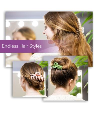 Byutish Hair Claw Clips for Thick Hair - 6 Pcs Anti-Slip Strong Grip Clips for Straight, Curly, & Wavy Hair - Buy Online on GoSupps.com