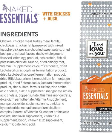 I and Love and You Naked Essentials Grain Free Dry Cat Food - 3.4lb Chicken + Duck, Salmon + Trout Kibble - Buy Online on GoSupps.com