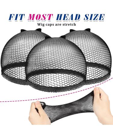 50 Piece Stretchy Nylon Wig Caps - Black Fishnet Wig Cap for Women, Men, Girls - Weaving Cap Liner - Buy Online on GoSupps.com