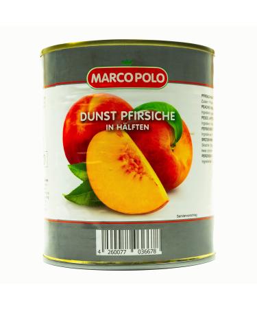 Food-united haze peach in halves without adding sugar 1 can of filling 820g ATG 480g without additional aromas grated natural and without preservatives (1 can)