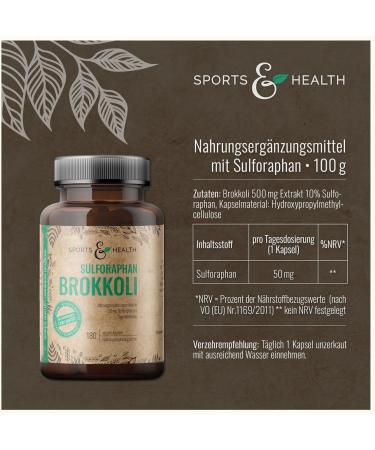 Broccoli Capsules 180 | Sulforaphane Vegan Supplement | No Fillers | Best Quality | Made in Germany | Broccoli Extract - Buy Online on GoSupps.com
