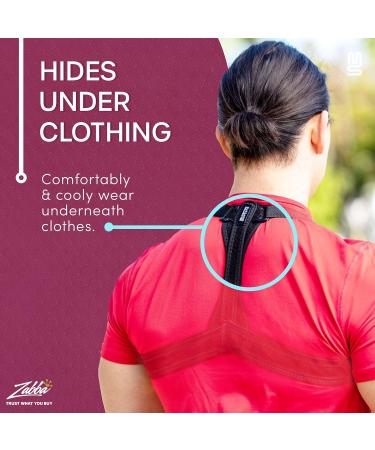 Modetro Sports Back Brace Posture Corrector - Small Upper Back Support for Men and Women - Shoulder and Spine Support - Nude, S (Pack of 1) - Buy Online on GoSupps.com