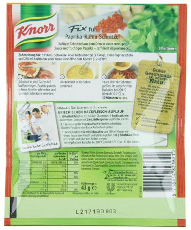 Buy KNORR FILM MISSION Paprika-Rahm Schnitzel - 43g (2 Pack) | Delicious & Natural Ingredients for Perfect Schnitzel | International Shipping - Buy Online on GoSupps.com