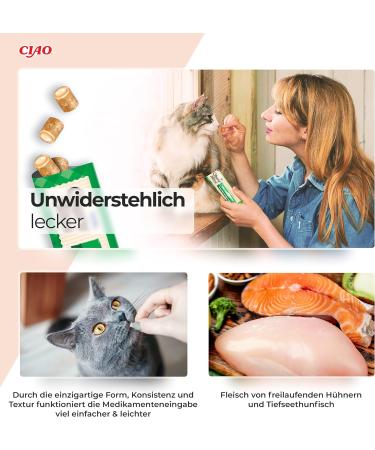 Inaba Churu Bites - Hand-Feed Cat Treats with Crispy Tuna & Salmon Filling - 30g Pack - International Shipping - Buy Online on GoSupps.com