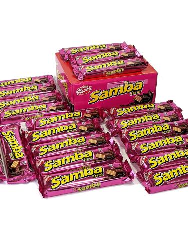 SAMBA Fresa Chocolate Covered Strawberry Filled Cookies - 20 Units, 32g Each - Buy Online on GoSupps.com