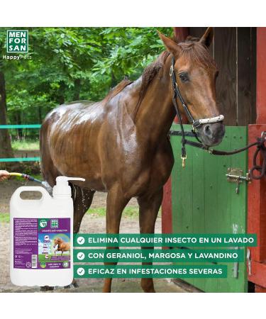 MENFORSAN Flea Shampoo for Horses 5L with Margosa Geraniol and Lavandin Protects Against All Insects - Buy Online on GoSupps.com
