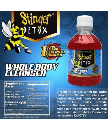 Stinger Detox Whole Body Cleanser 1 Hour Extra Strength Drink - Fruit Punch 8 FL OZ - Buy Online on GoSupps.com