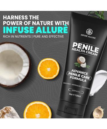 Premium Penile Health Creme - Deep Hydration & Skin Support | Anti-Chafing Moisturizer with Vitamins (4oz/120ml - Buy Online on GoSupps.com